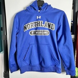 Under Armour Unisex Size S Loose Northland Technical College Nursing Hoodie Blue
